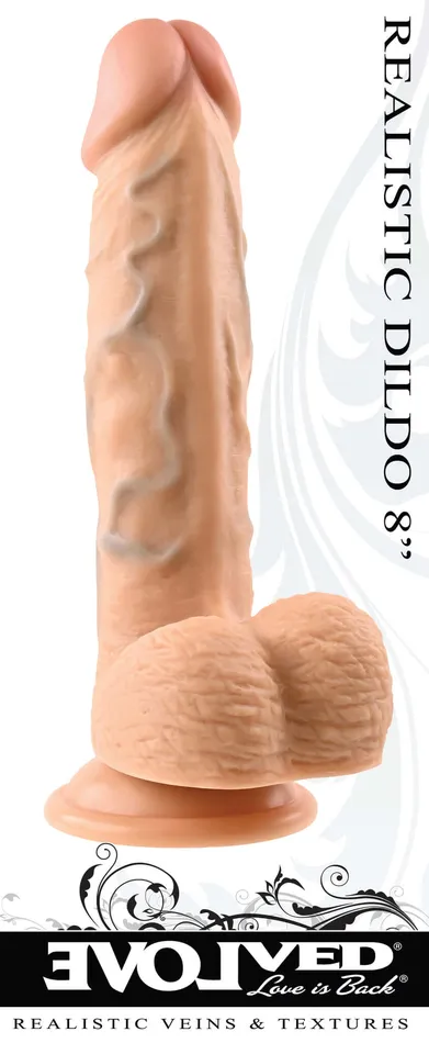Evolved Novelties Dildos Realistic Dong 8 inches Light Skin Tone Beige