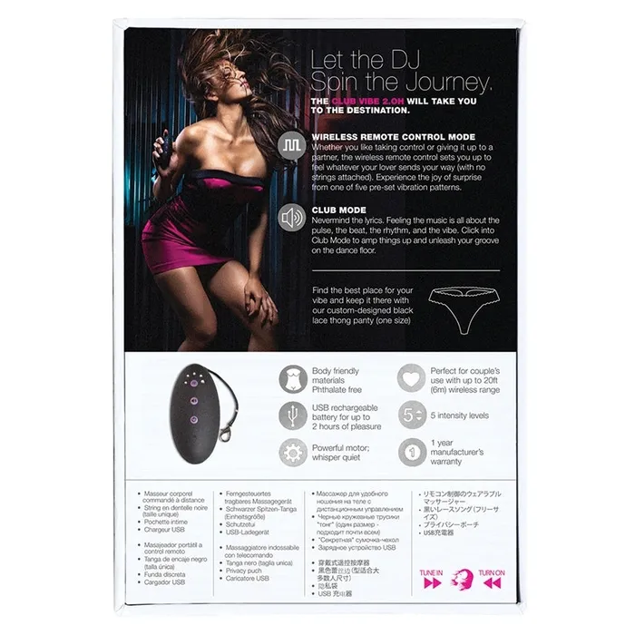 OHMIBOD Vibrators OhMiBod Club Vibe 2OHPink Black