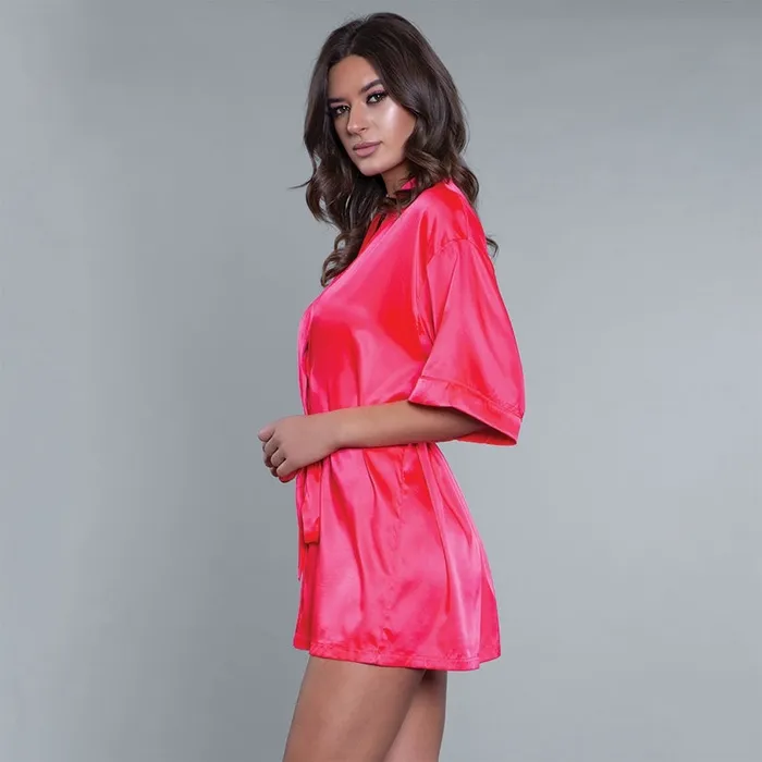 Vibrators BeWicked Satin RobeHot Pink XLargeHanging BeWicked