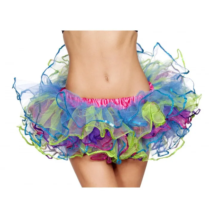 4556 Rainbow with Sequin Trimmed Petticoat Roma Costume Inc Female Sex Toys