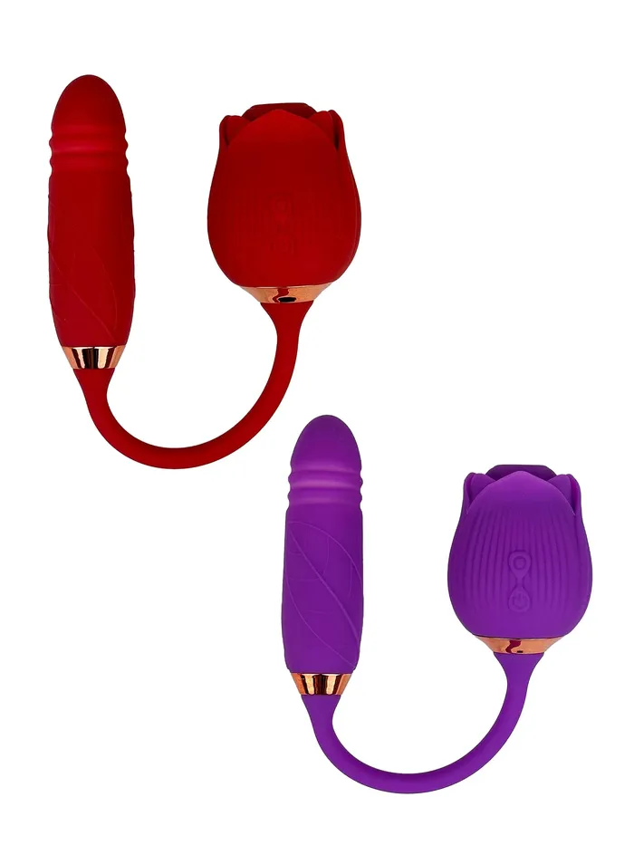 Female Sex Toys sdd Rose Vibrator with Thrusting Tail
