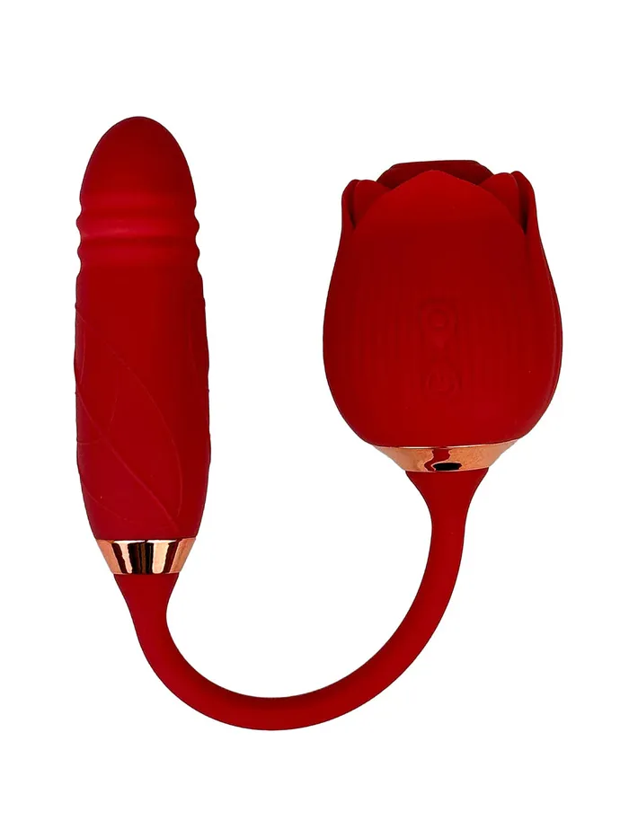 Female Sex Toys sdd Rose Vibrator with Thrusting Tail