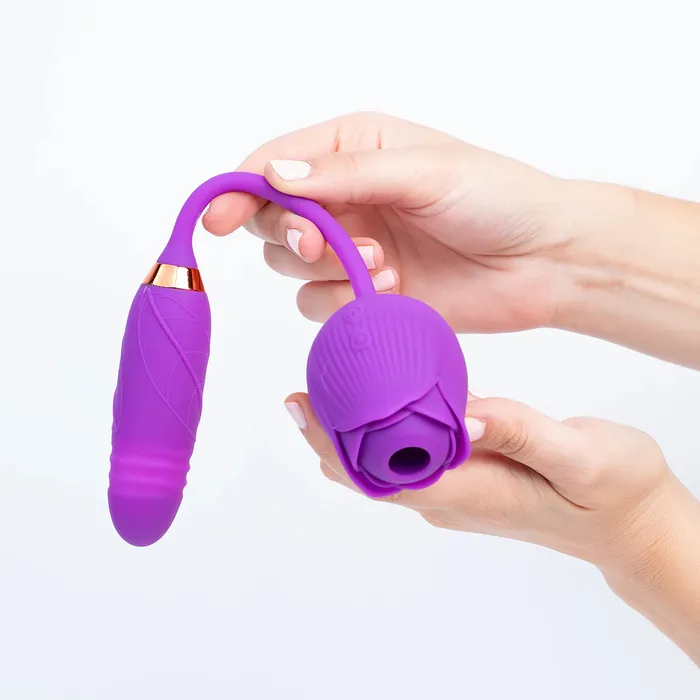 Female Sex Toys sdd Rose Vibrator with Thrusting Tail