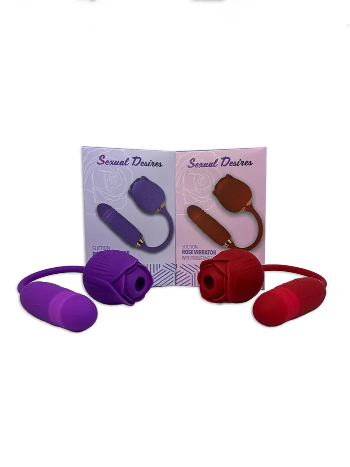 Female Sex Toys sdd Rose Vibrator with Thrusting Tail