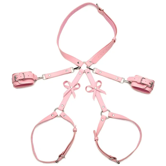 Bondage Harness With Bows Mediumlarge XR Brands Strict Female Sex Toys Bondage Harness With Bows Mediumlarge XR Brands Strict Female Sex Toys
