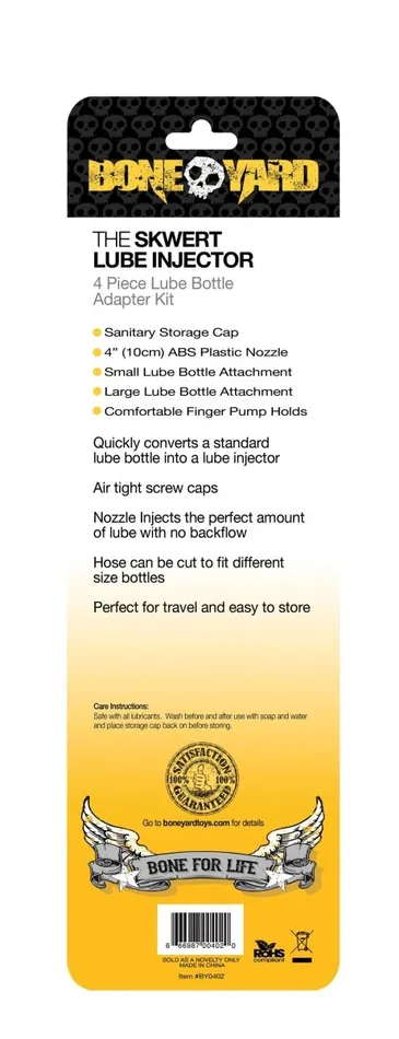 Vibrators Boneyard Skwert Lube Injector 4 Pc Rascal Boneyard Vibrators Boneyard Skwert Lube Injector 4 Pc Rascal Boneyard