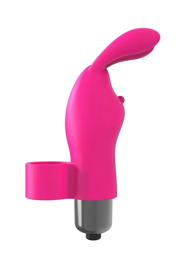 Vibrators Icon Brands The 9s Flirt Bunny Finger Vibrator Pink