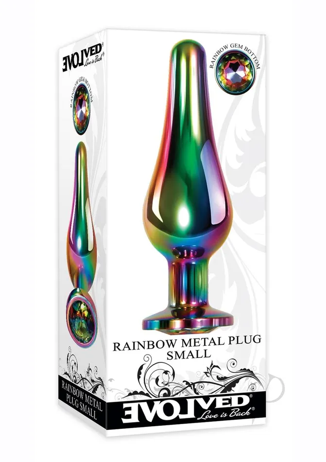 Anal Evolved Rainbow Metal Plug Small
