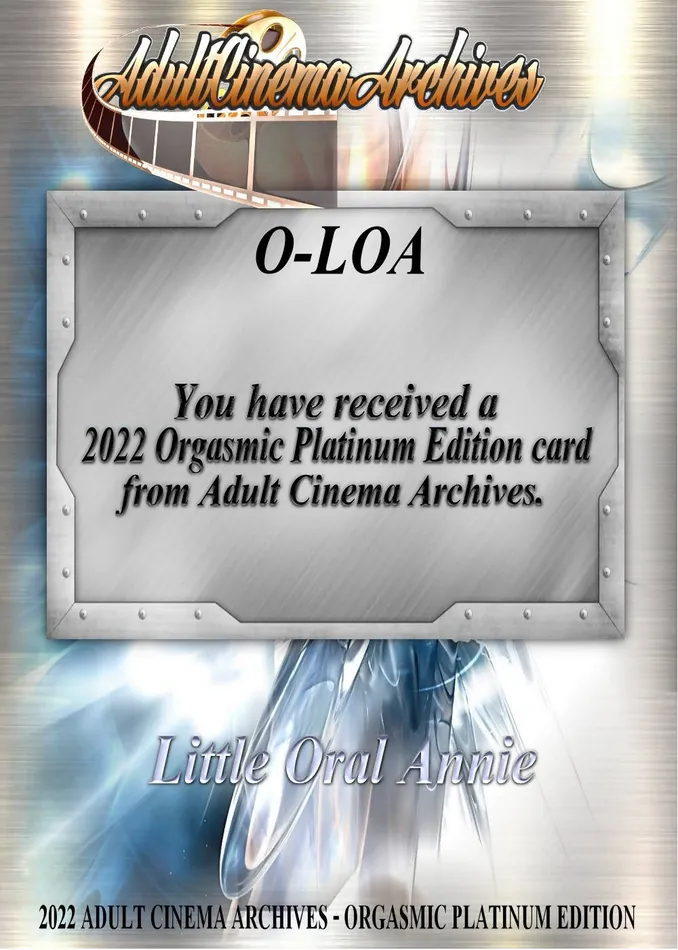 GOF Cards Vibrators 2022 Orgasmic Little Oral Annie Card