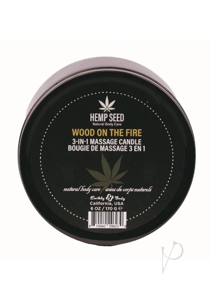 Hemp Seed 3n1 Candle Wood On 6ozdisc Hemp Seed Body Care Female Sex Toys