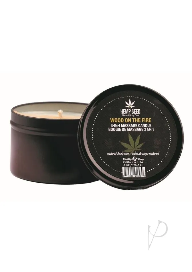 Hemp Seed 3n1 Candle Wood On 6ozdisc Hemp Seed Body Care Female Sex Toys