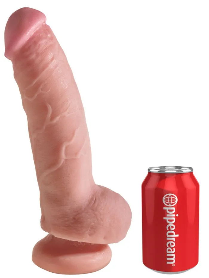 Female Sex Toys Pipedream Products KING COCK 9 in with Balls Dual Density REALISTIC DILDO