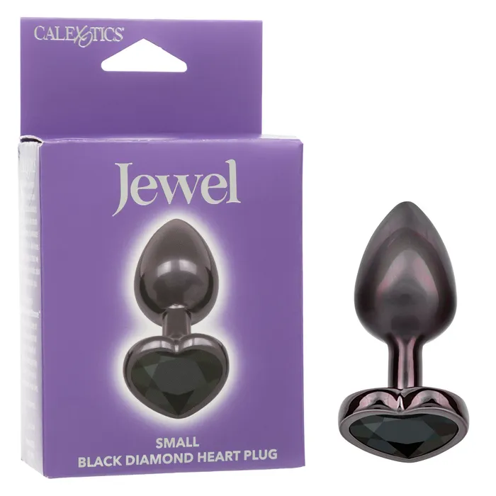Jewel Small Black Diamond Heart Plug Calexotics Anal