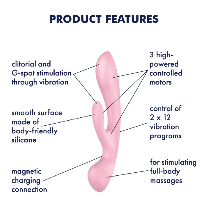 Vibrators Satisfyer Satisfyer Triple Oh Rabbit Vibrator