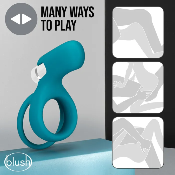 Blush Noje Juniper Rechargeable Vibrating Cock Ring Blush Male Sex Toys