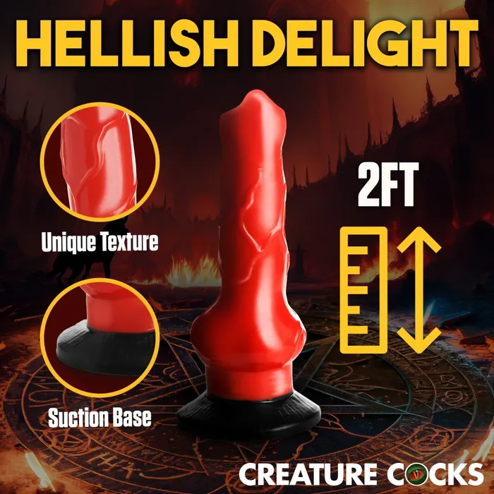 Creature Cocks Dildos Giant HellHound Canine 2ft Dildo