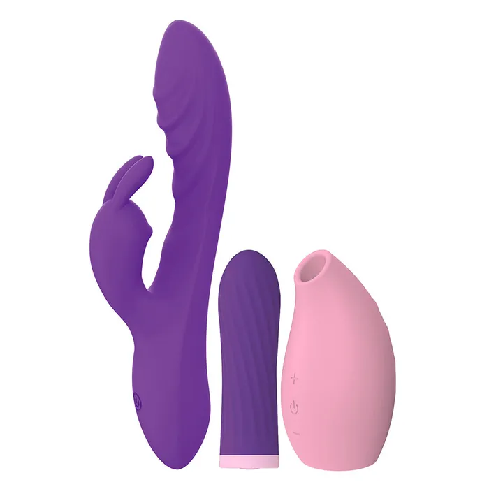 Leto Leto Trio Bliss Clitoral Suction Vibrating 3Piece Kit Female Sex Toys Leto Leto Trio Bliss Clitoral Suction Vibrating 3Piece Kit Female Sex Toys