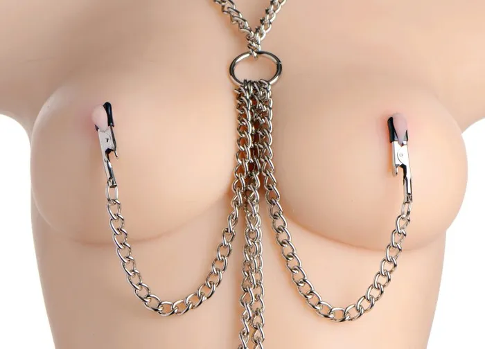 Master Series Couples Collar Nipple and Labia Clamp Set