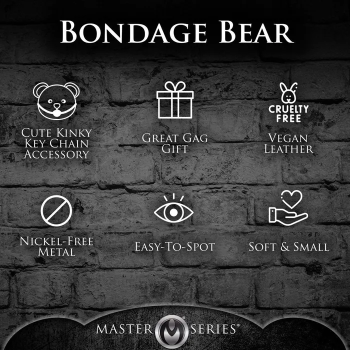 Master Series Gagged Teddy Bear Keychain Vibrators