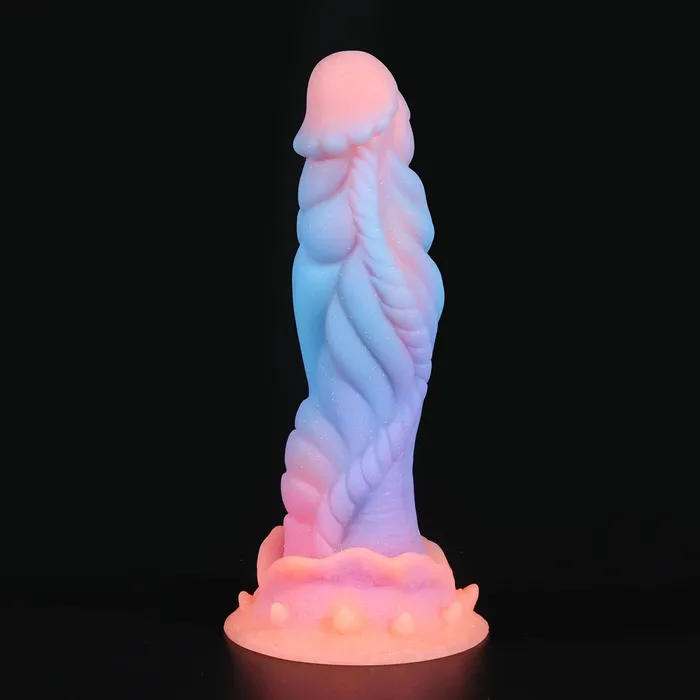 Anal Domlust Luminous Dragon Dildo Butt Plug Huge Monster Dildos Colourful Glowing Anal Sex Toy