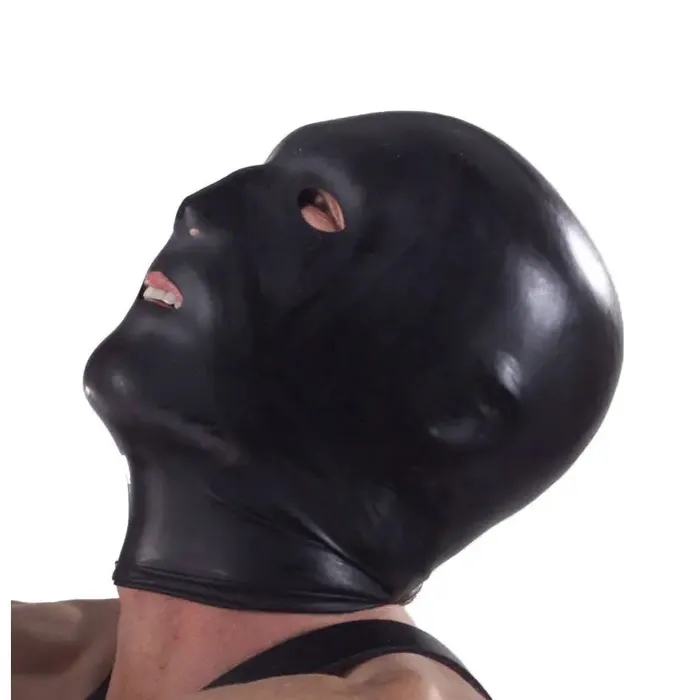 Black Hood with Eye Mouth and Nose Holes SC Novelties Anal