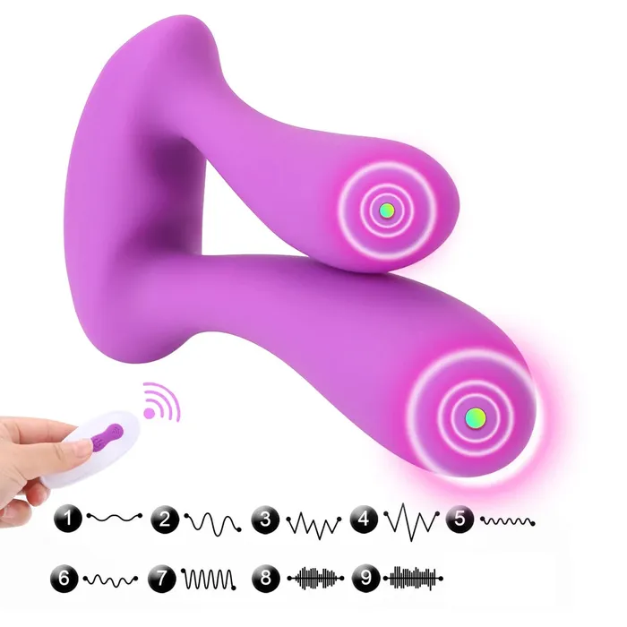 Domlust Female Sex Toys Remote Control Double Dildo Vibrator Vibrating Butt Plug Panty Sex Toys