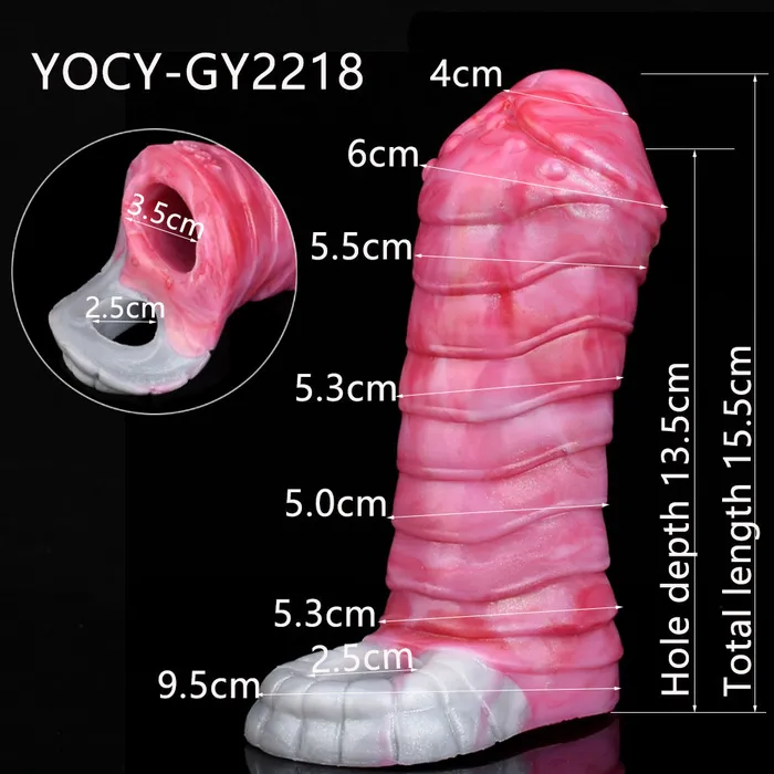 Domlust Male Sex Toys Dragon Penis Sleeve Cock Ring Male Sex Toy Silicone Monsterdildo Penis Enlarger Sexshop