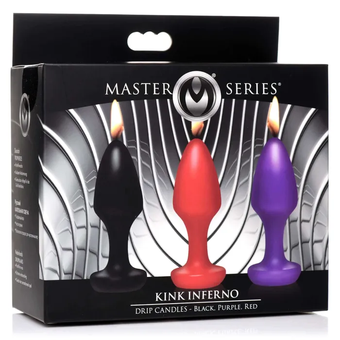 Kink Inferno Drip Candles Black Purple Red XR Brands Master Series Vibrators