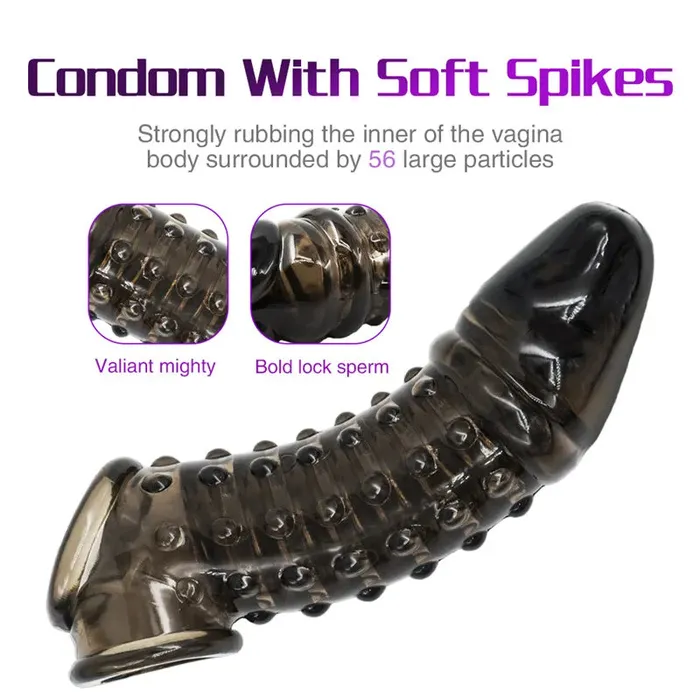 Knotted Realistic Cock Sleeve Sex Toy for Men Condom Penis Extender Delay Ejaculation Trainer Domlust Male Sex Toys