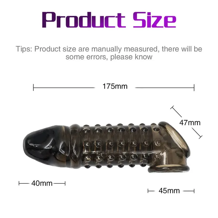 Knotted Realistic Cock Sleeve Sex Toy for Men Condom Penis Extender Delay Ejaculation Trainer Domlust Male Sex Toys