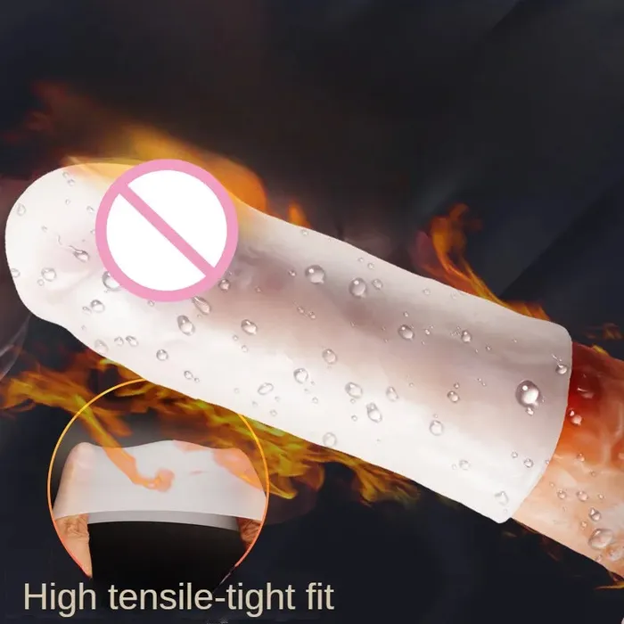 Male Sex Toys Silicone Cock Sleeve Condom Sex Toy for Men Stretchy Penis Massage Pocket Pussys Domlust