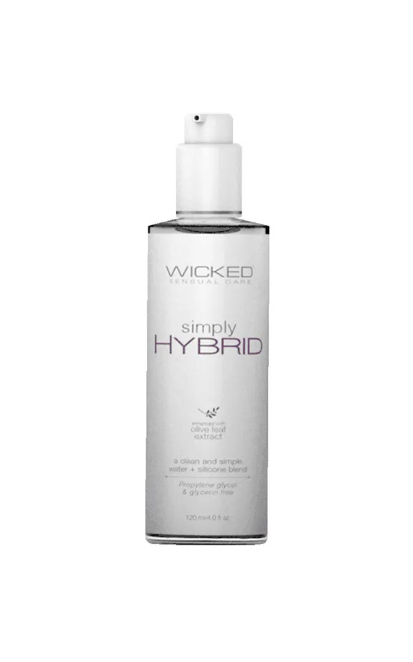 Simply Hybrid Fragrance Free Lube 4oz 120ml Wicked Sensual Care Vibrators