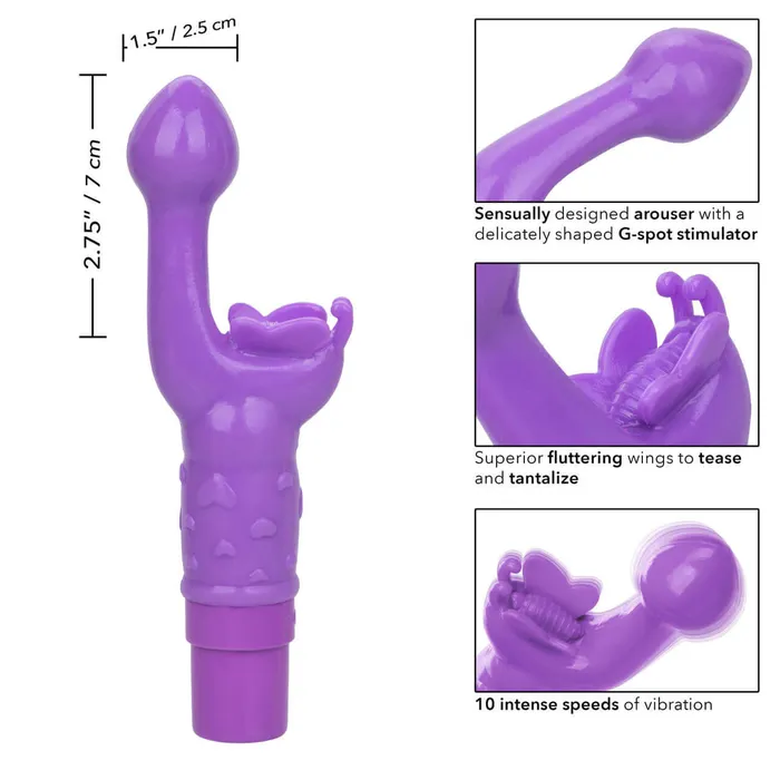 Vibrators Rechargeable Butterfly Kiss Purple CalExotics Vibrators Rechargeable Butterfly Kiss Purple CalExotics