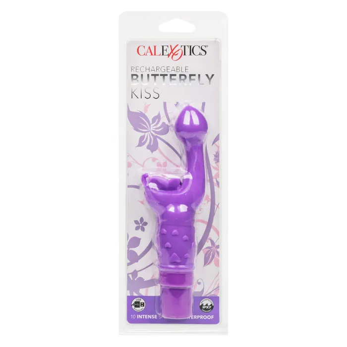 Vibrators Rechargeable Butterfly Kiss Purple CalExotics Vibrators Rechargeable Butterfly Kiss Purple CalExotics