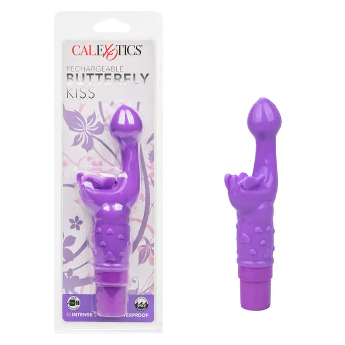 Vibrators Rechargeable Butterfly Kiss Purple CalExotics Vibrators Rechargeable Butterfly Kiss Purple CalExotics