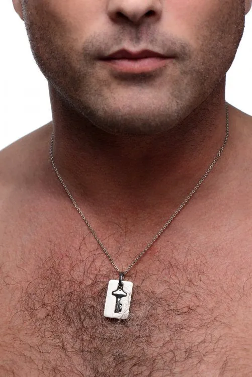 Vibrators XR Brands Master Series Cuffed Locking Bracelet and Key Necklace
